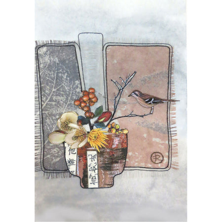 Berries & Blossoms - original miniature collage