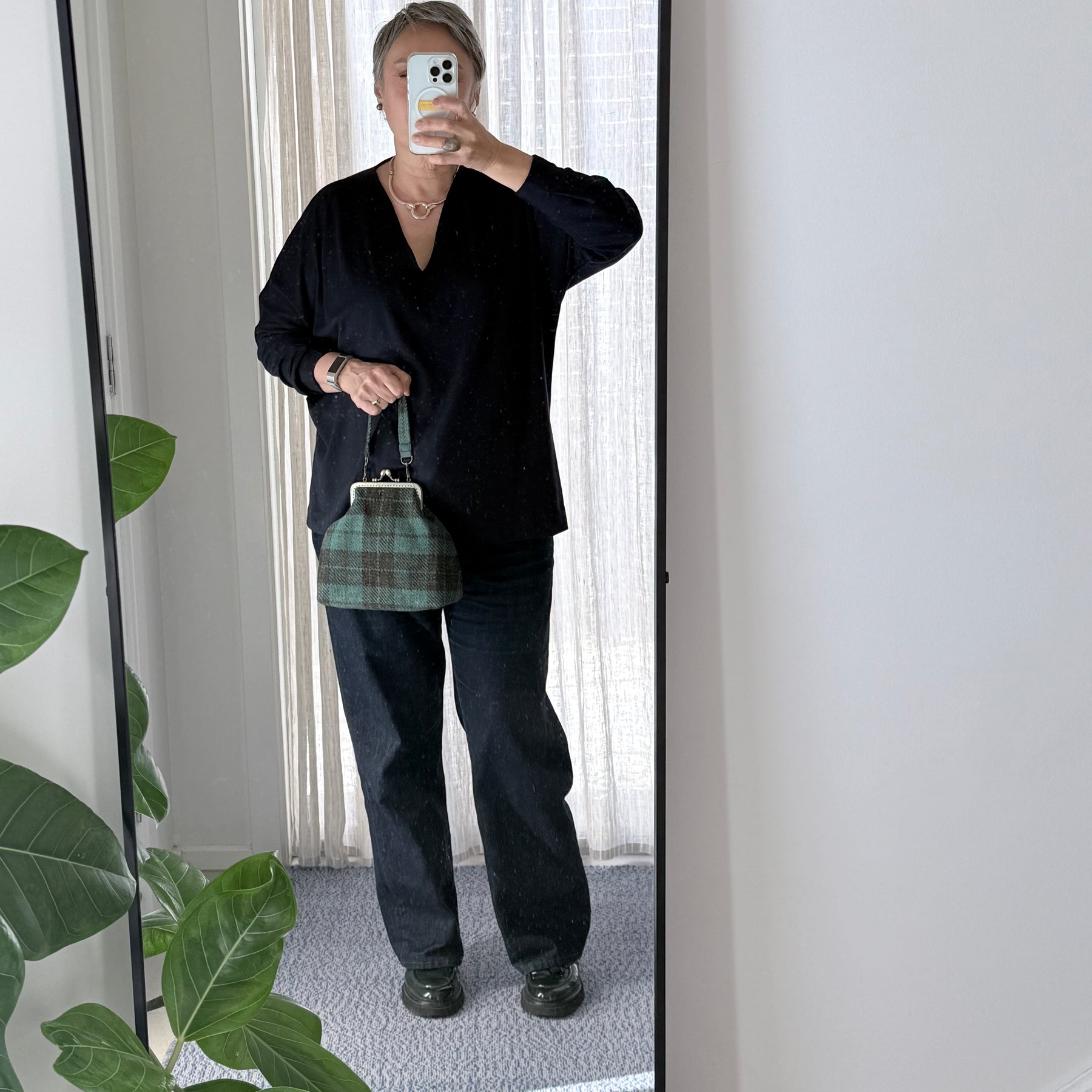 Check plaid handbag
