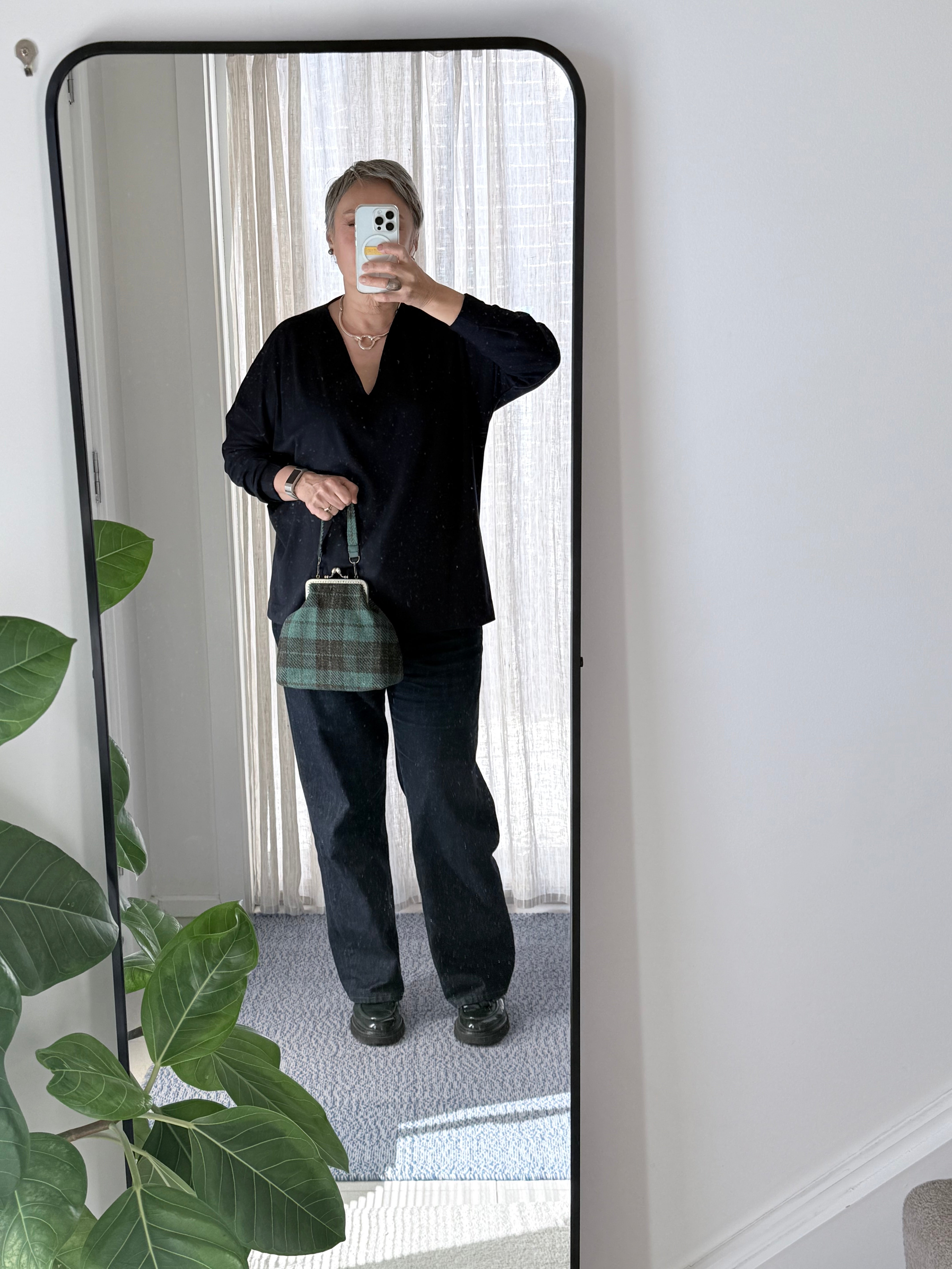 Check plaid handbag