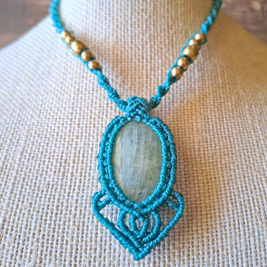 Amazonite Micro Macramé Necklace