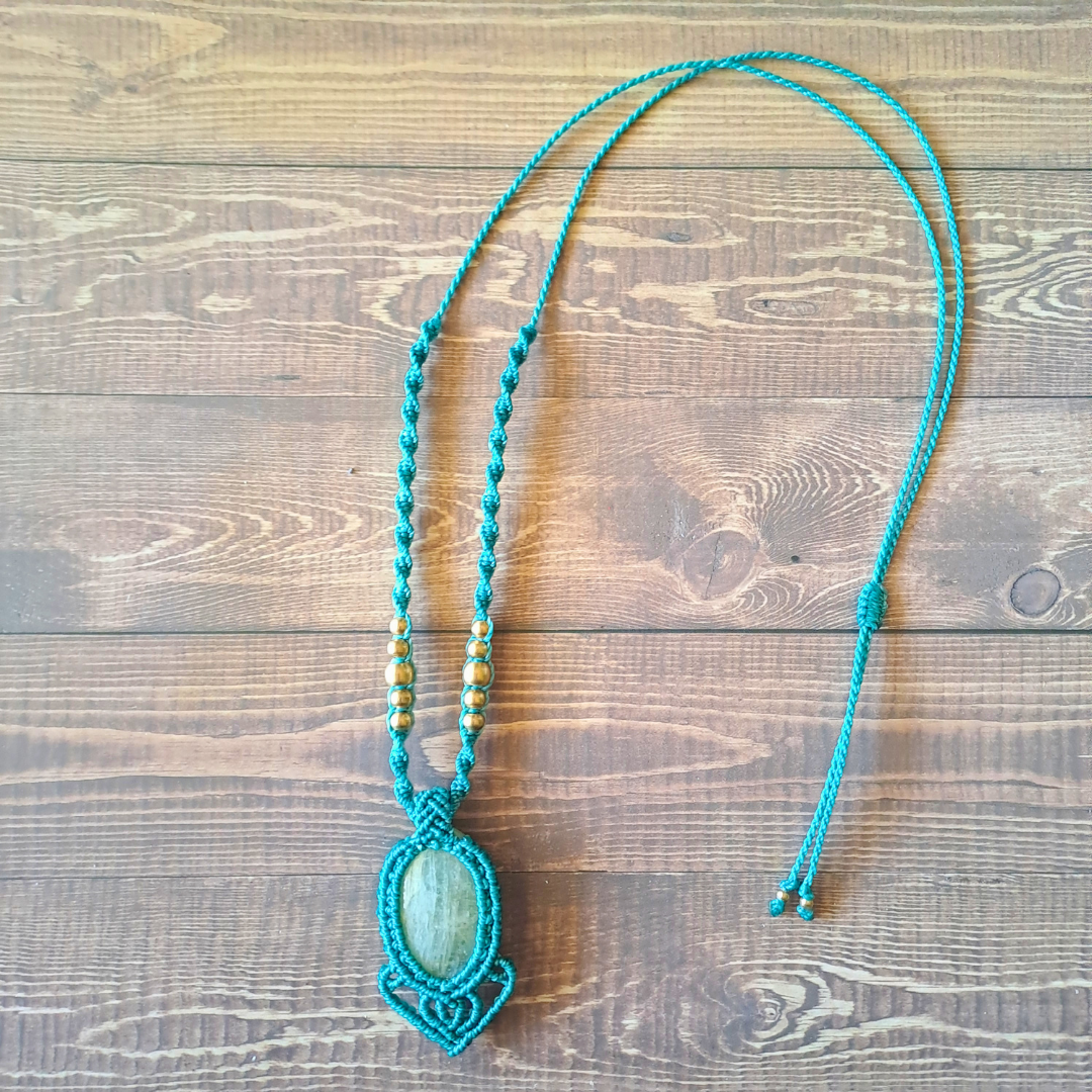 Amazonite Micro Macramé Necklace