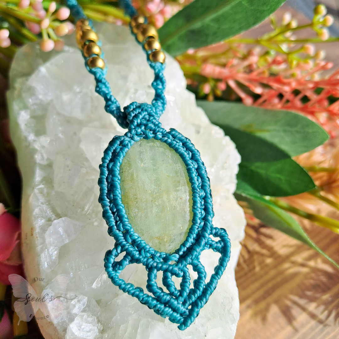 Amazonite Micro Macramé Necklace