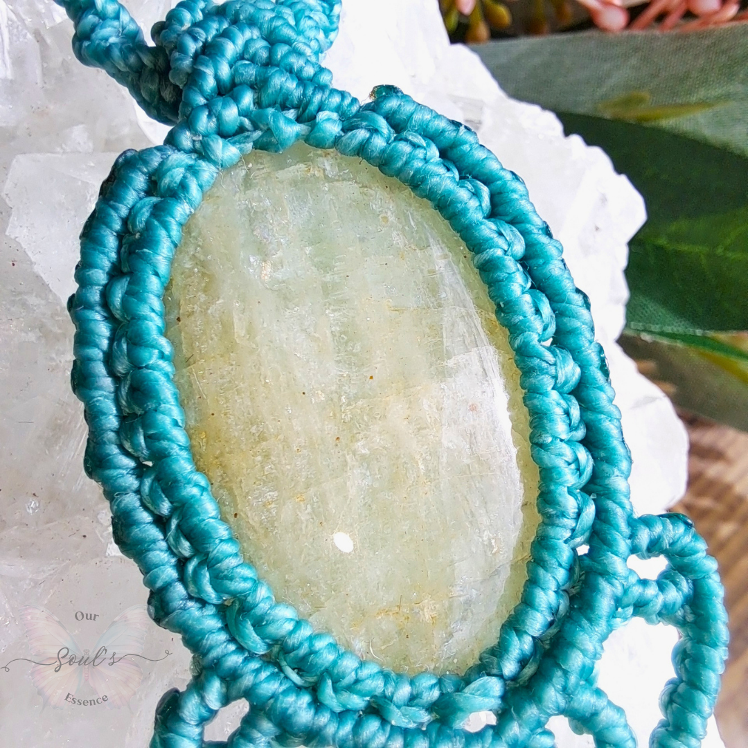 Amazonite Micro Macramé Necklace