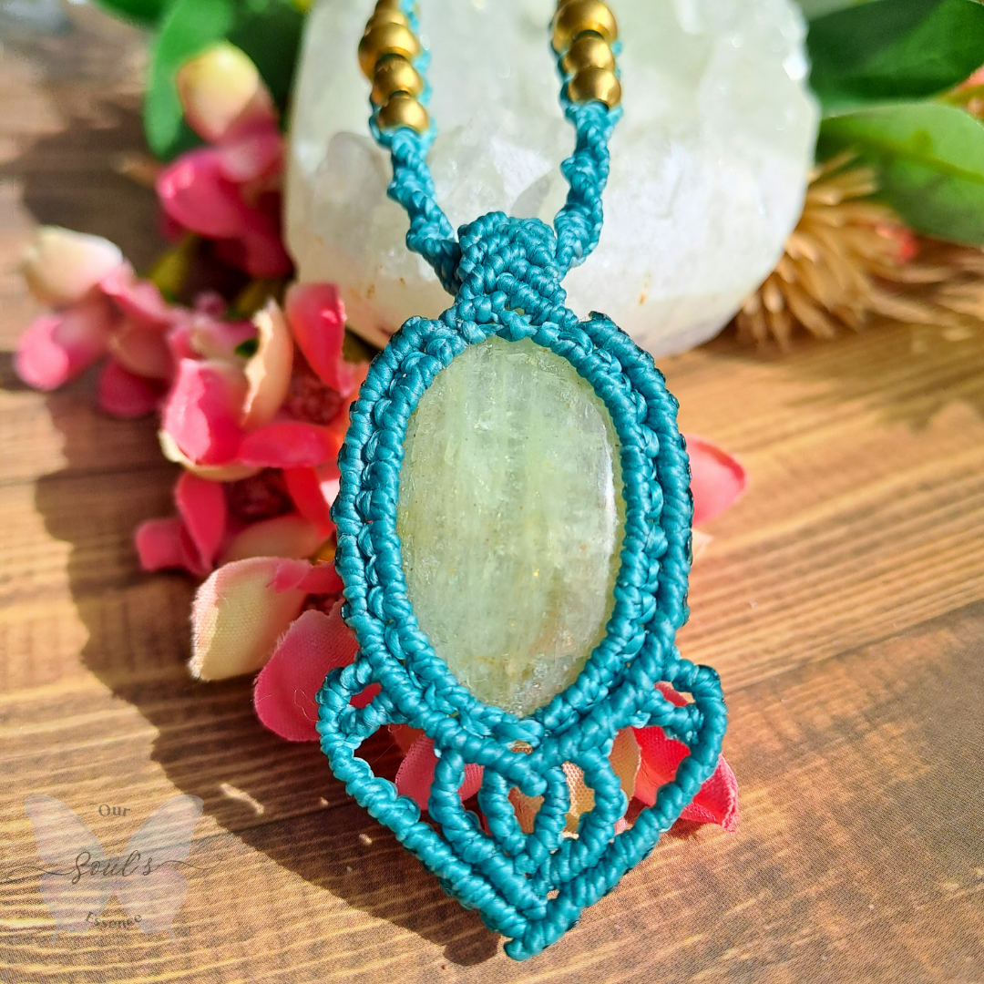 Amazonite Micro Macramé Necklace