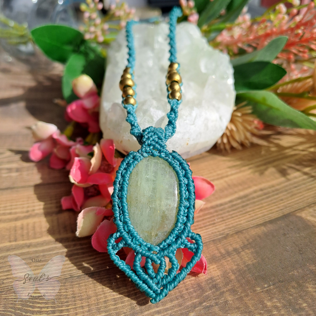 Amazonite Micro Macramé Necklace