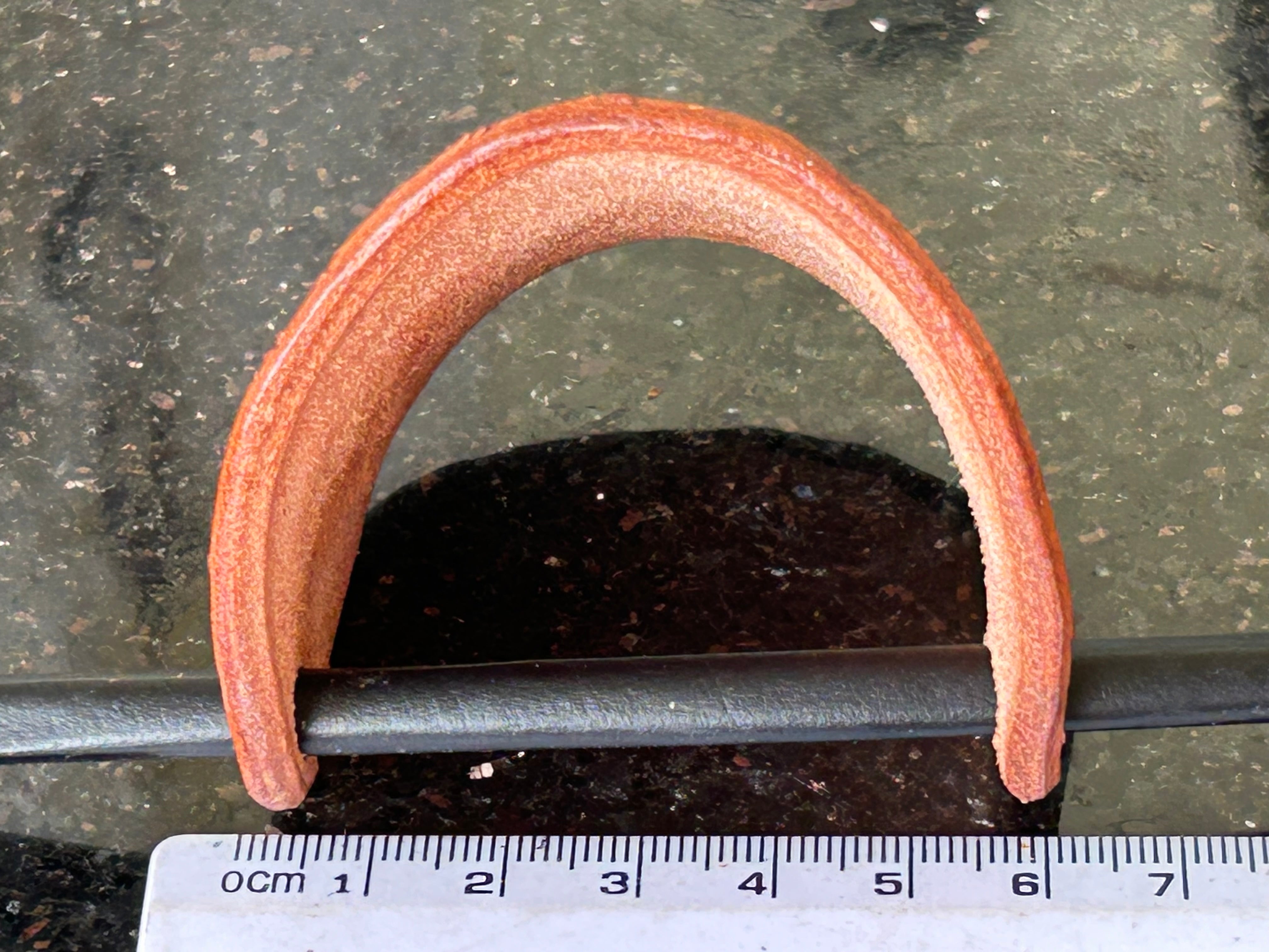 Handcrafted Leather Frog Hair Barrette