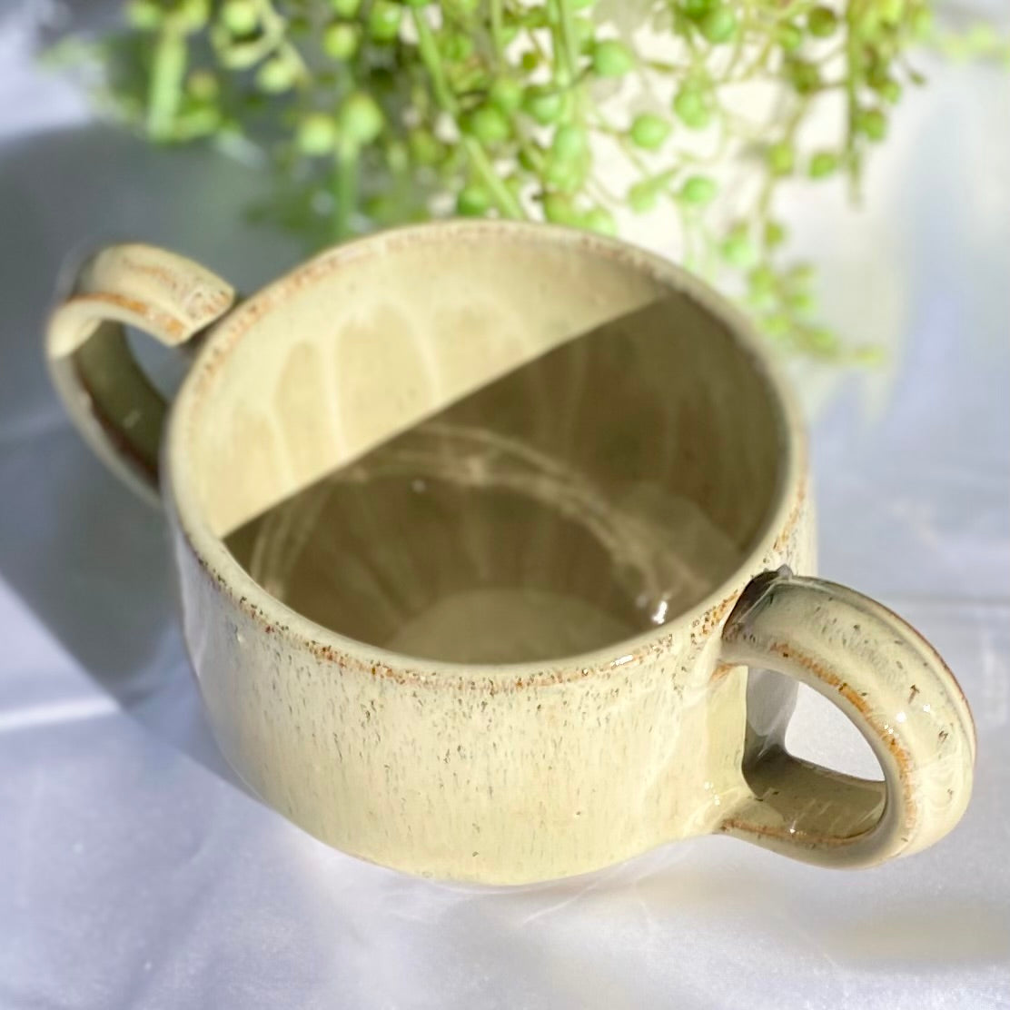 2 Handled Cup / Wheel Thrown Pottery