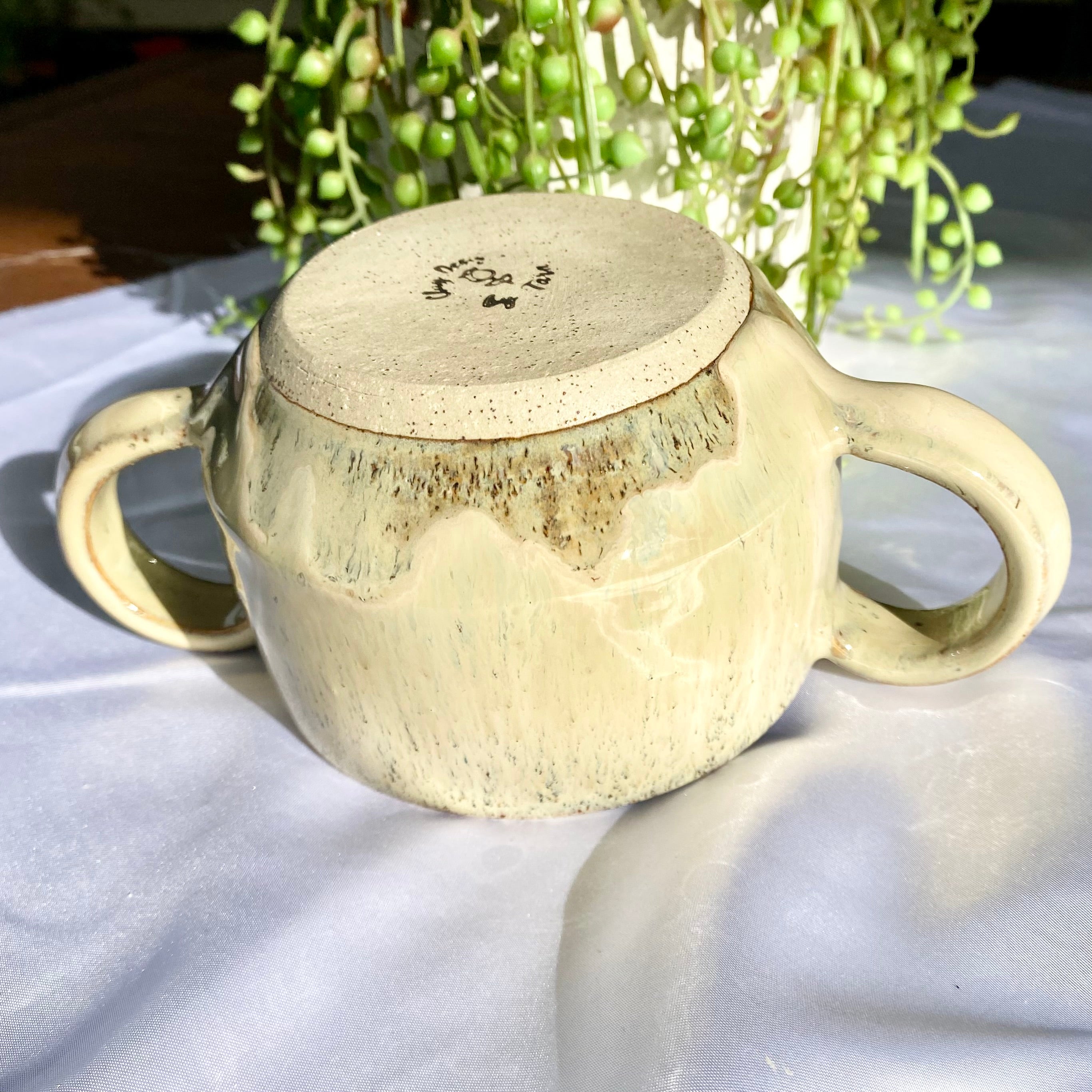 2 Handled Cup / Wheel Thrown Pottery