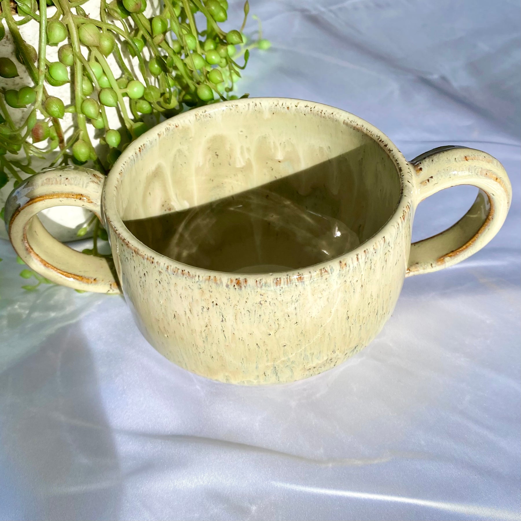 2 Handled Cup / Wheel Thrown Pottery