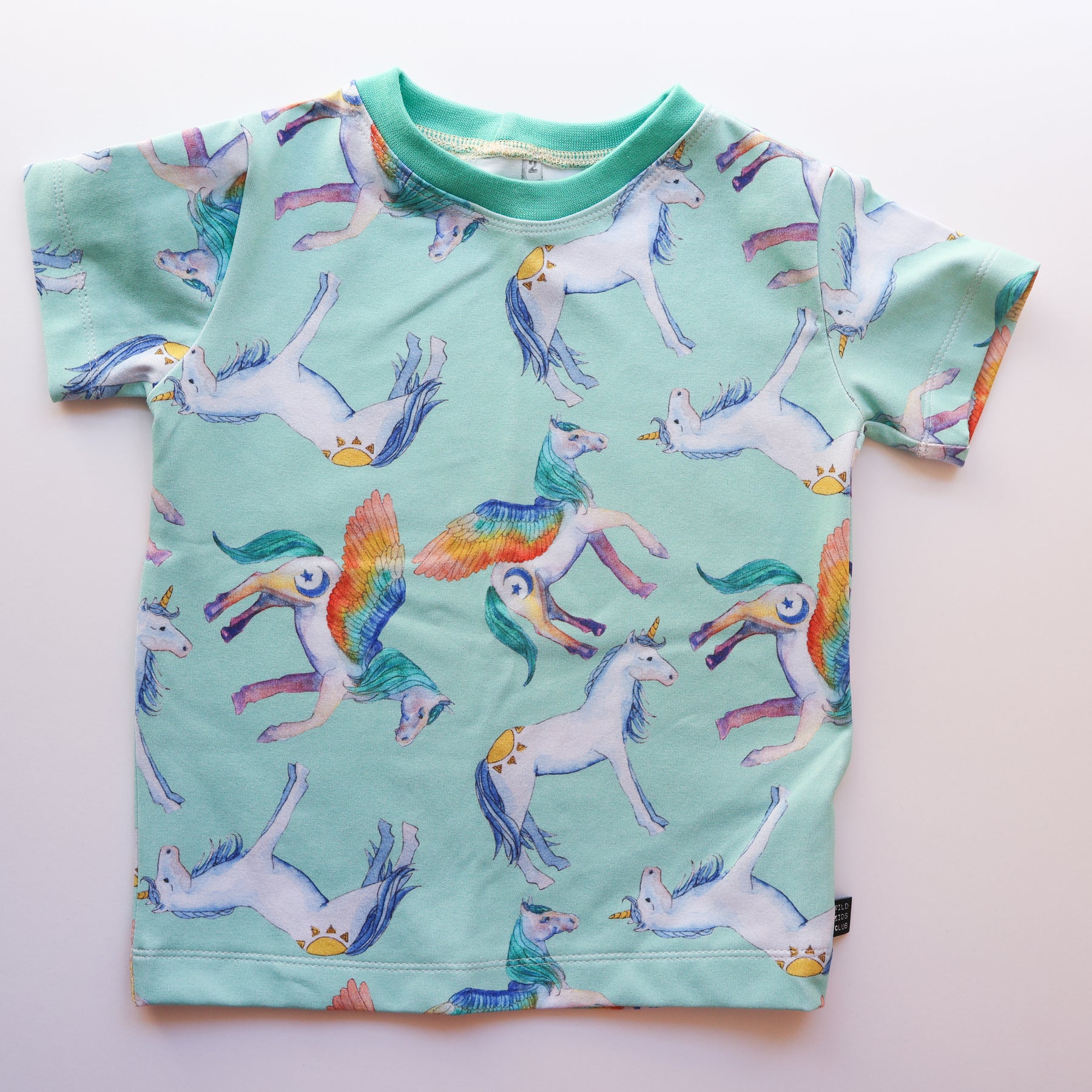 Watercolour unicorn organic cotton tee shirt 2026-27