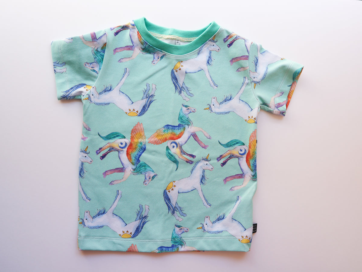 Watercolour unicorn organic cotton tee shirt 2026-27