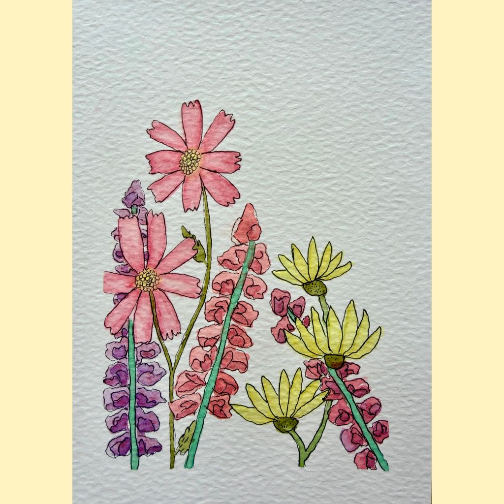 Hand Painted Floral Greeting Card | Customisable