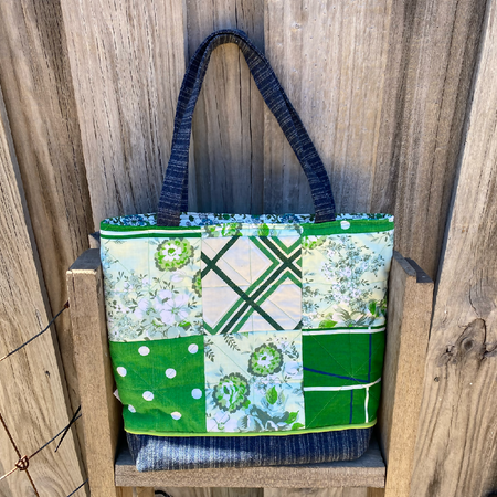 Denim Grove Tote Bag Vintage Upcycled