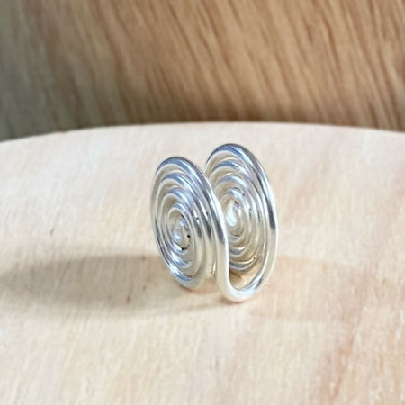 Spiral compression ear cuff in silver gold and more