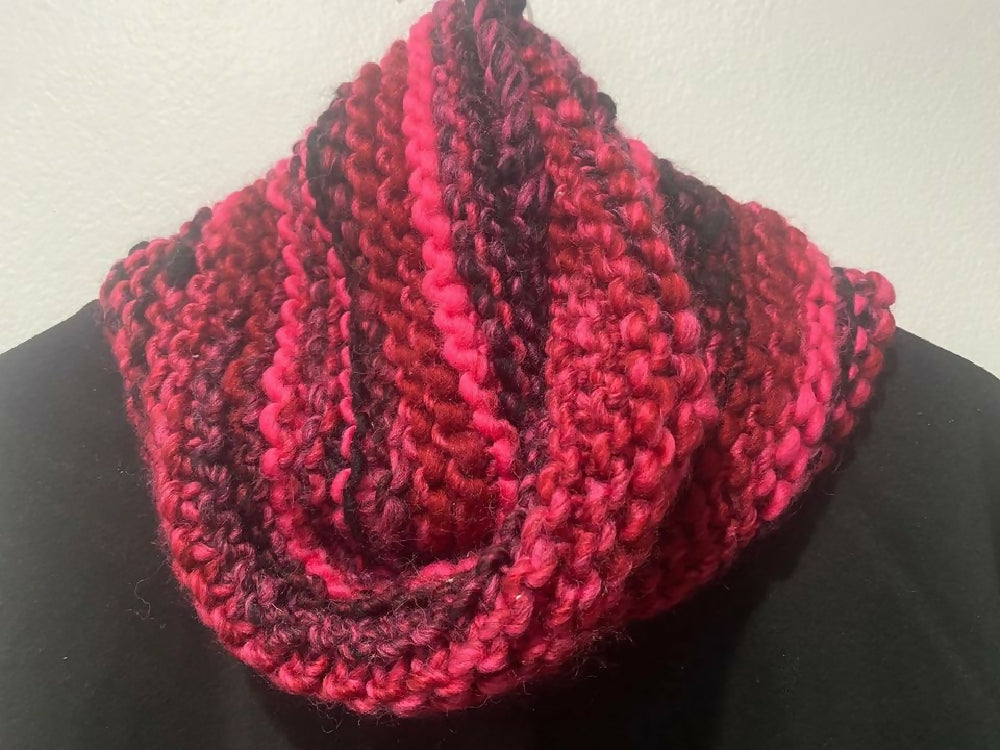 Hand Knitted Infinity Cowl Scarf