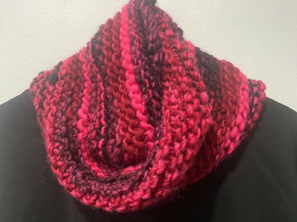 Hand Knitted Infinity Cowl Scarf