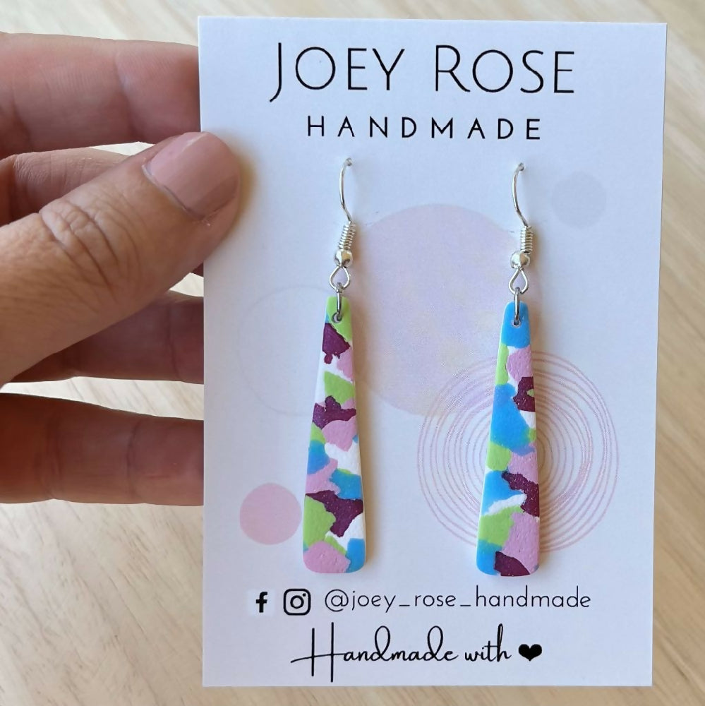 MELINDA ~ Confetti Print ~ Polymer Clay Earrings
