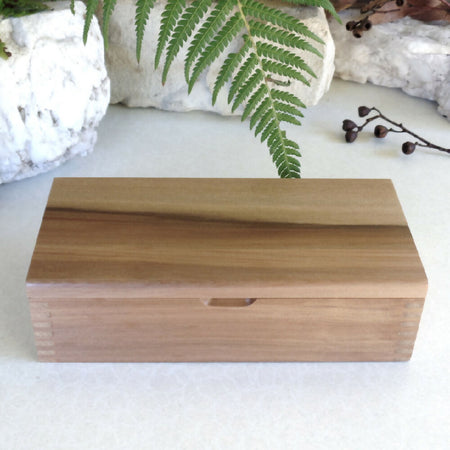 Australian Timber Joinery Box- Sassafras with Blackheart figure