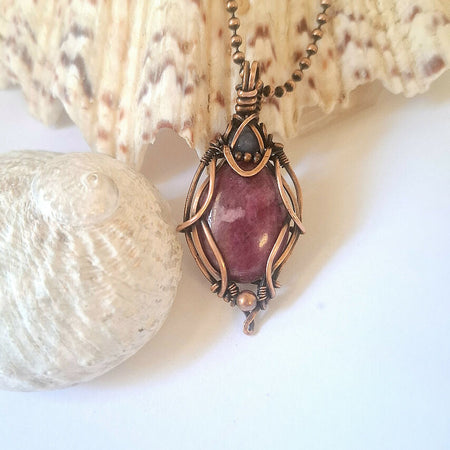 Handmade Ruby and Sapphire pendant