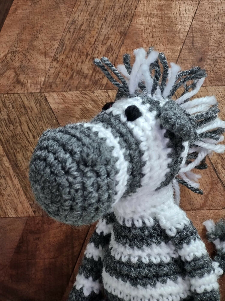 Zebra crochet toy