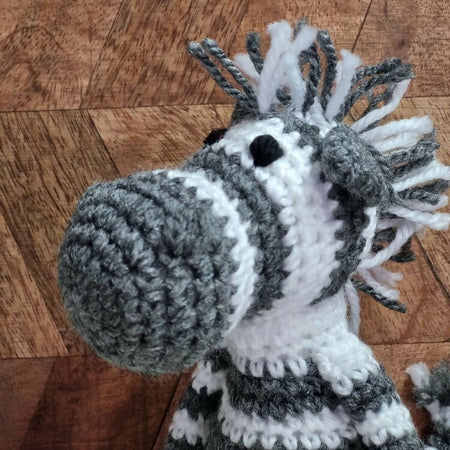 Zebra crochet toy