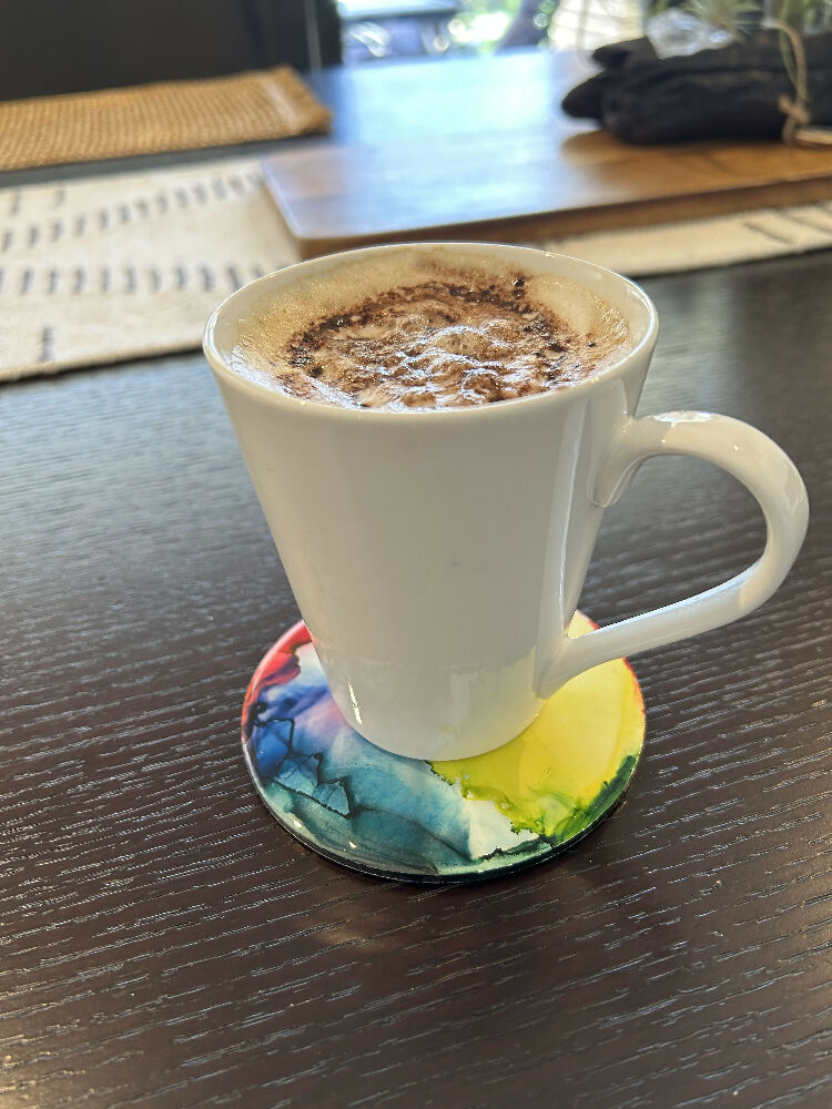 Resin / Alcohol Ink Coasters (Set of 4) Yellow