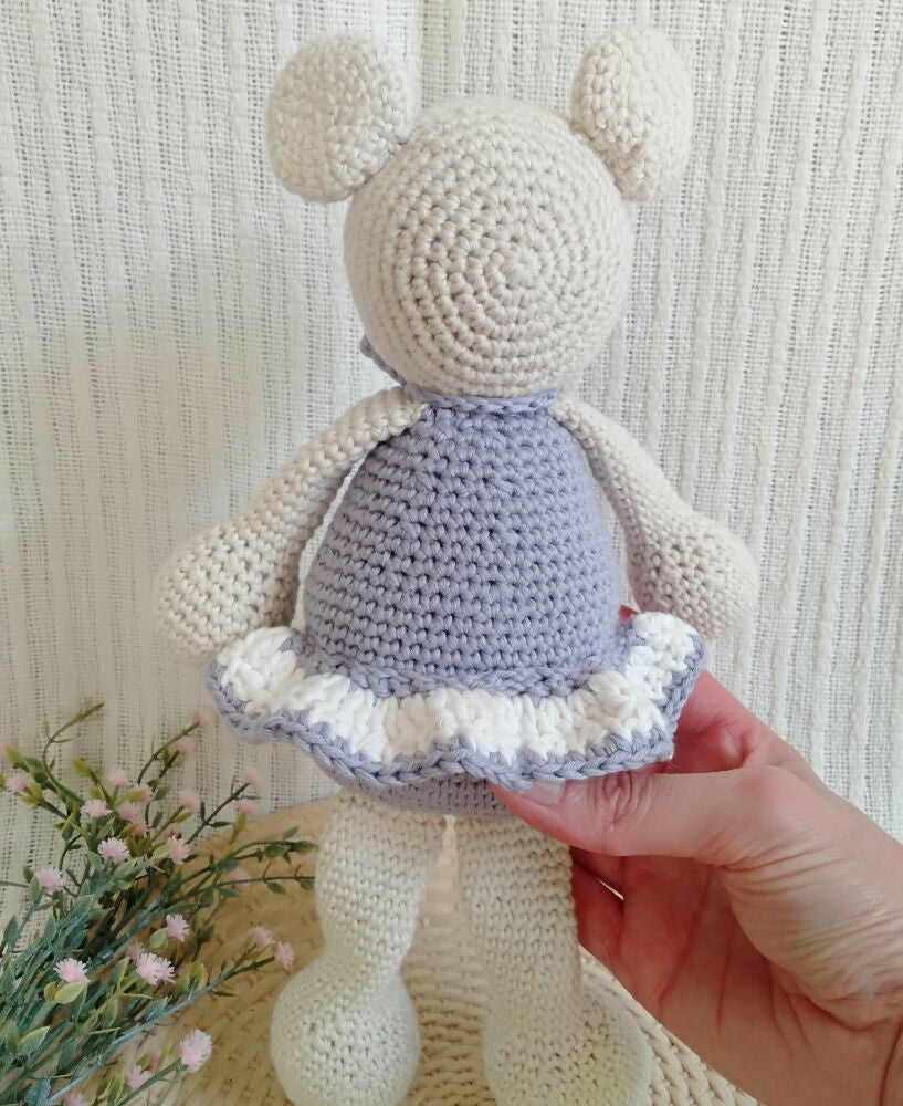 Crochet Mouse Mauve 3