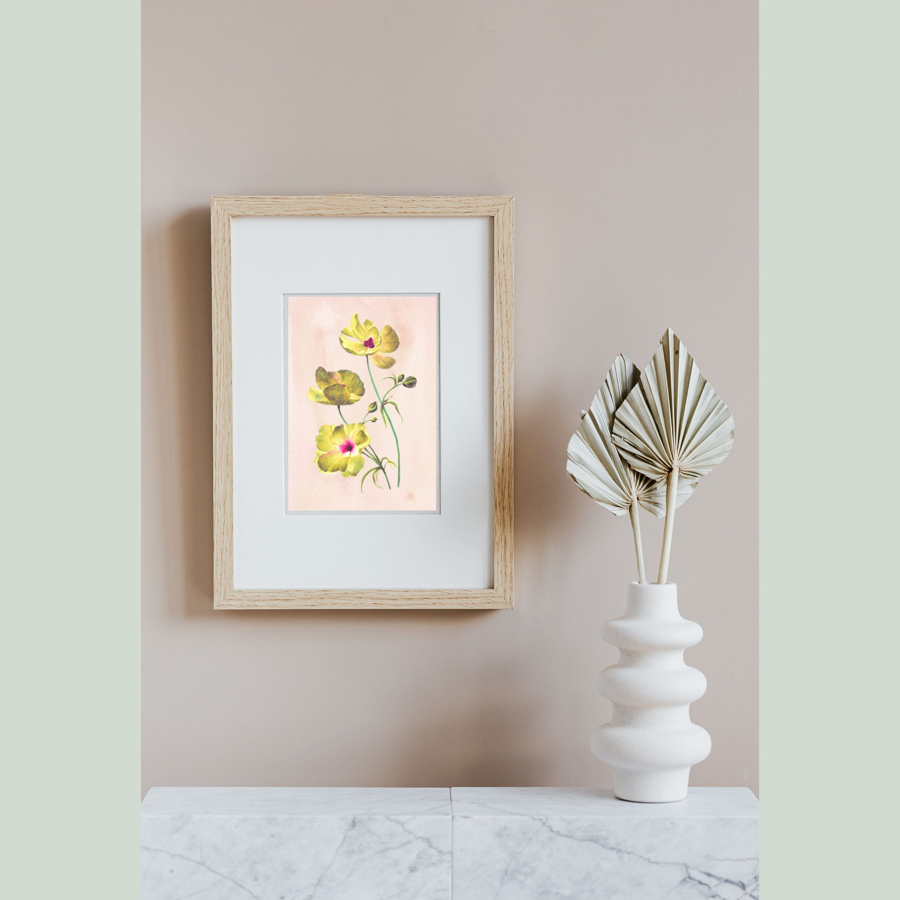 "Hearts on Fire" | Handmade | Gift for Her | Archival Botanical Wall Art Print | Original Floral Watercolour Painting | A5 A4 Print | Free Shipping