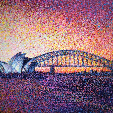 Custom Hand Painted 'Pointillist Style' Landscape Paintings by Commission.