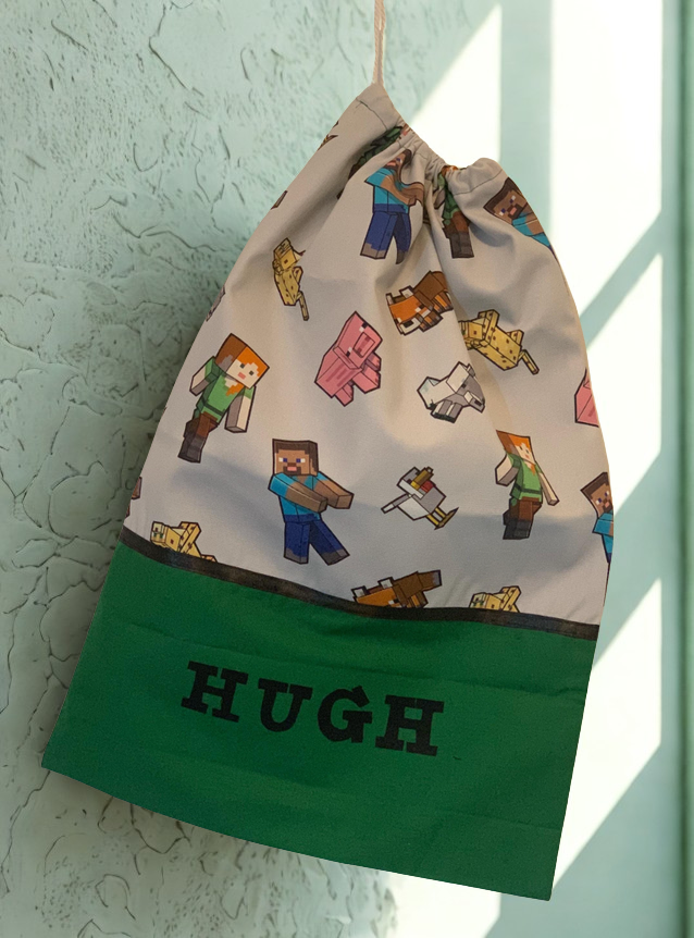 Children's Library Bag , Handmade, Personalised
