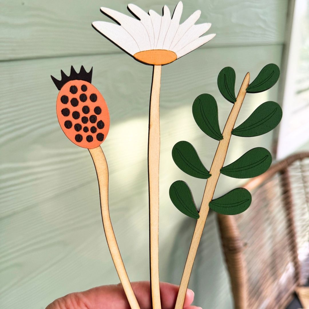 Paint Your Own Everlasting Wooden Stems Kit