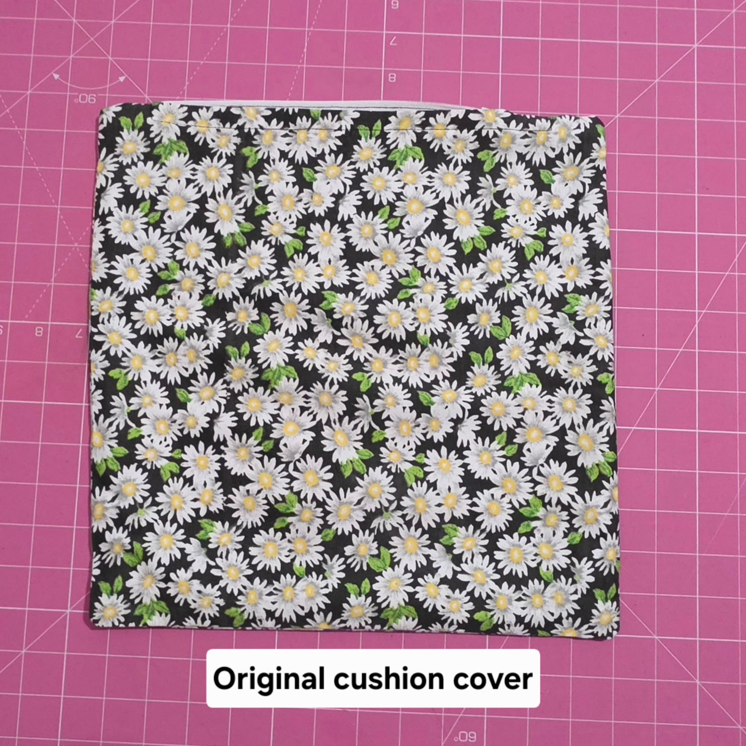 Small Daisies Tote Bag | Upcycled Thrifted Cushion Cover