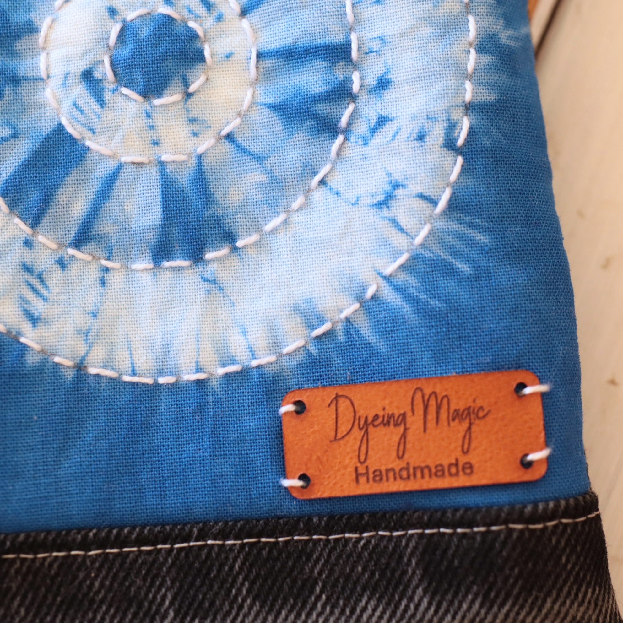 Shibori Tie dyed Phone pouch, glasses pouch, cross body.