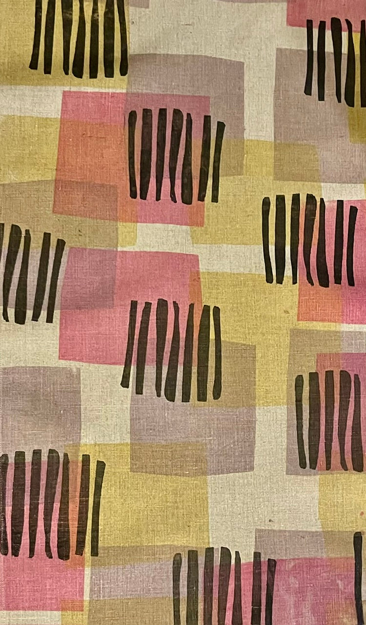 Table runner - Gold rose and grey lines
