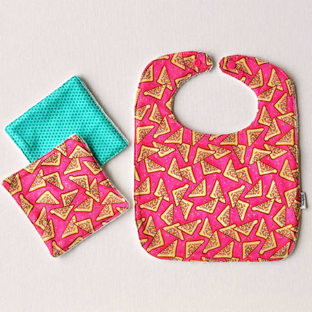 Large Size Fairy Bread Bib & Wash Cloth Set
