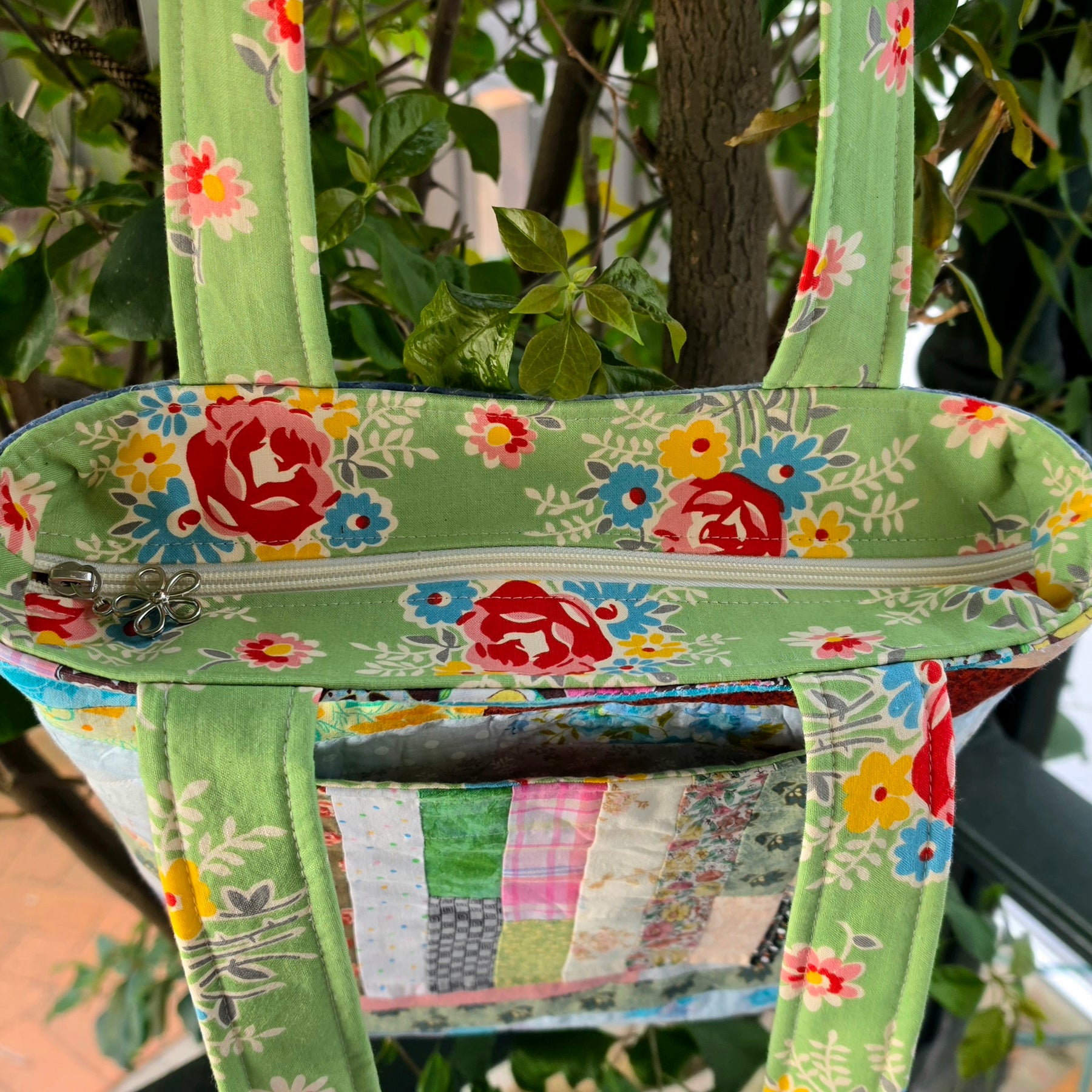 Unique Patchwork Handbag – Upcycled from Handmade Quilt