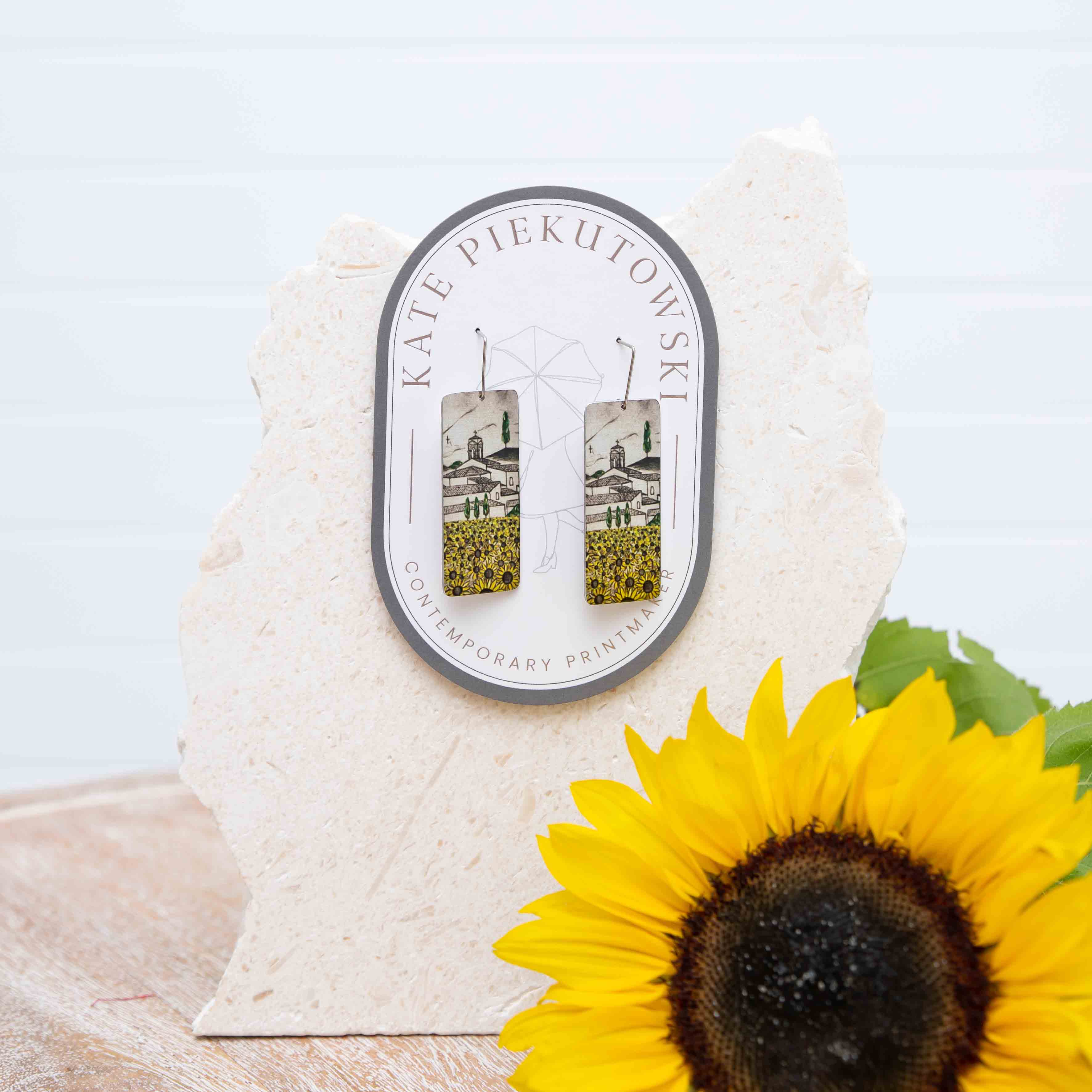 Italian Sunflower Fields Earrings