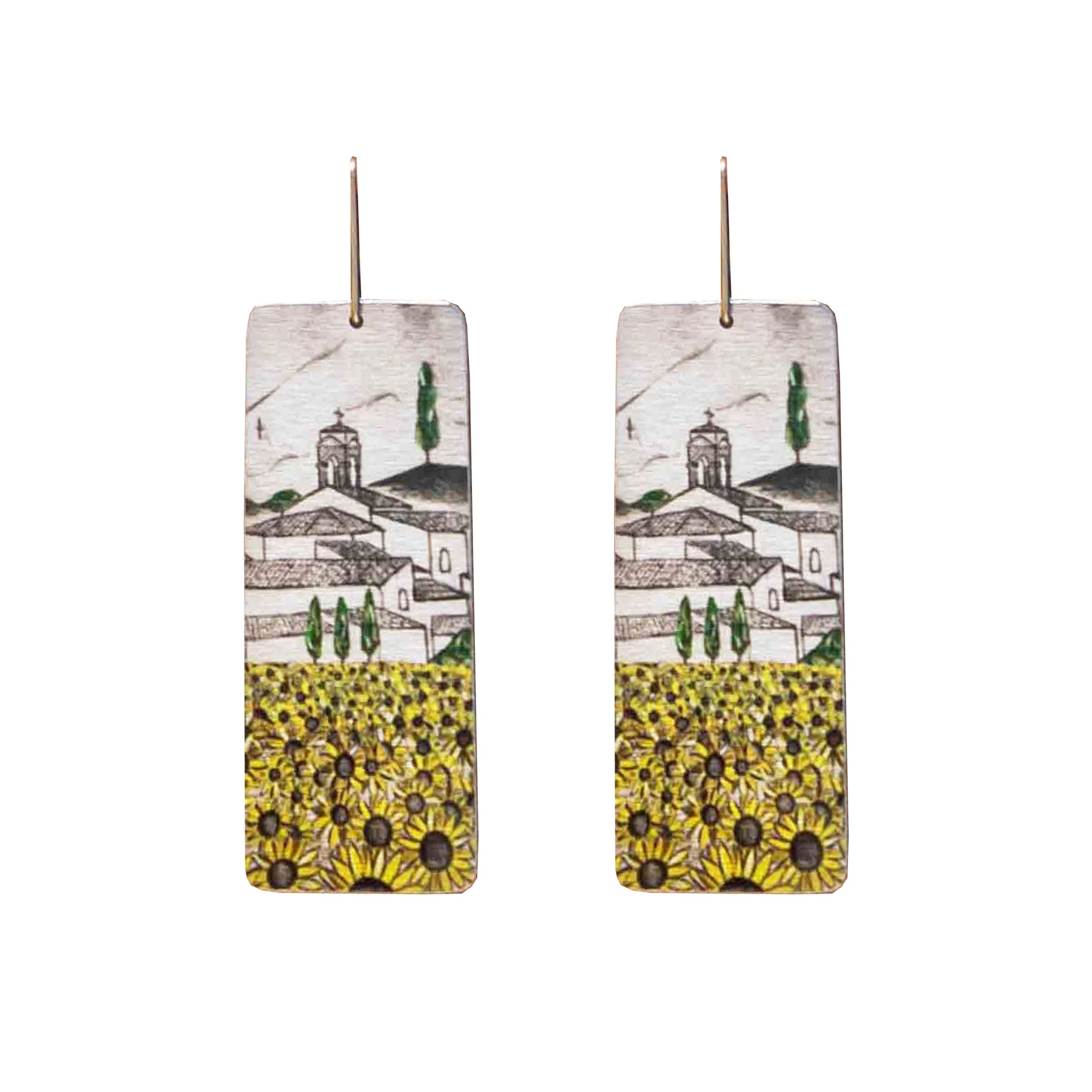 Italian Sunflower Fields Earrings