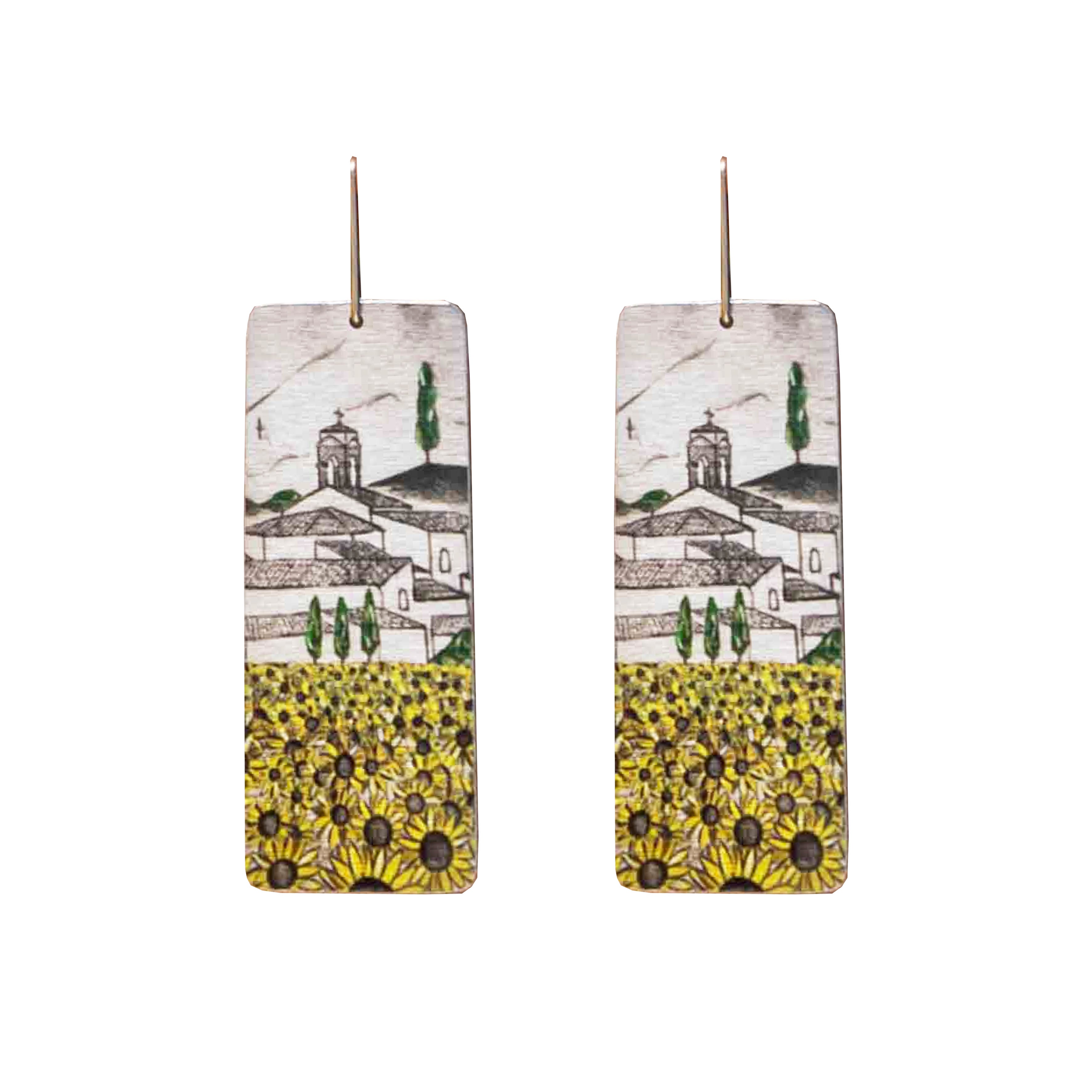 Italian Sunflower Fields Earrings