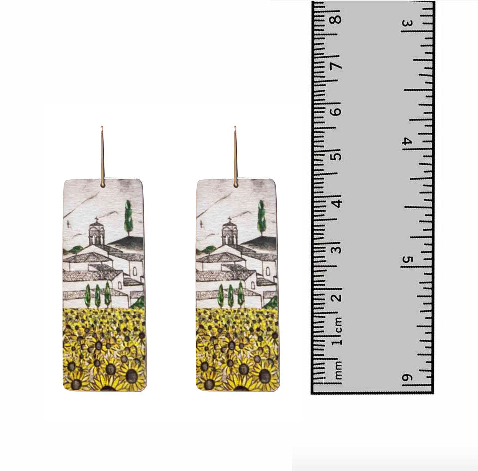 Italian Sunflower Fields Earrings
