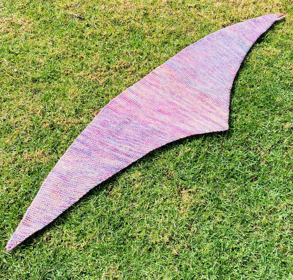 PDF Scarf Knitting Pattern, Diamond Scarf, Triangle Shawl DIY PDF