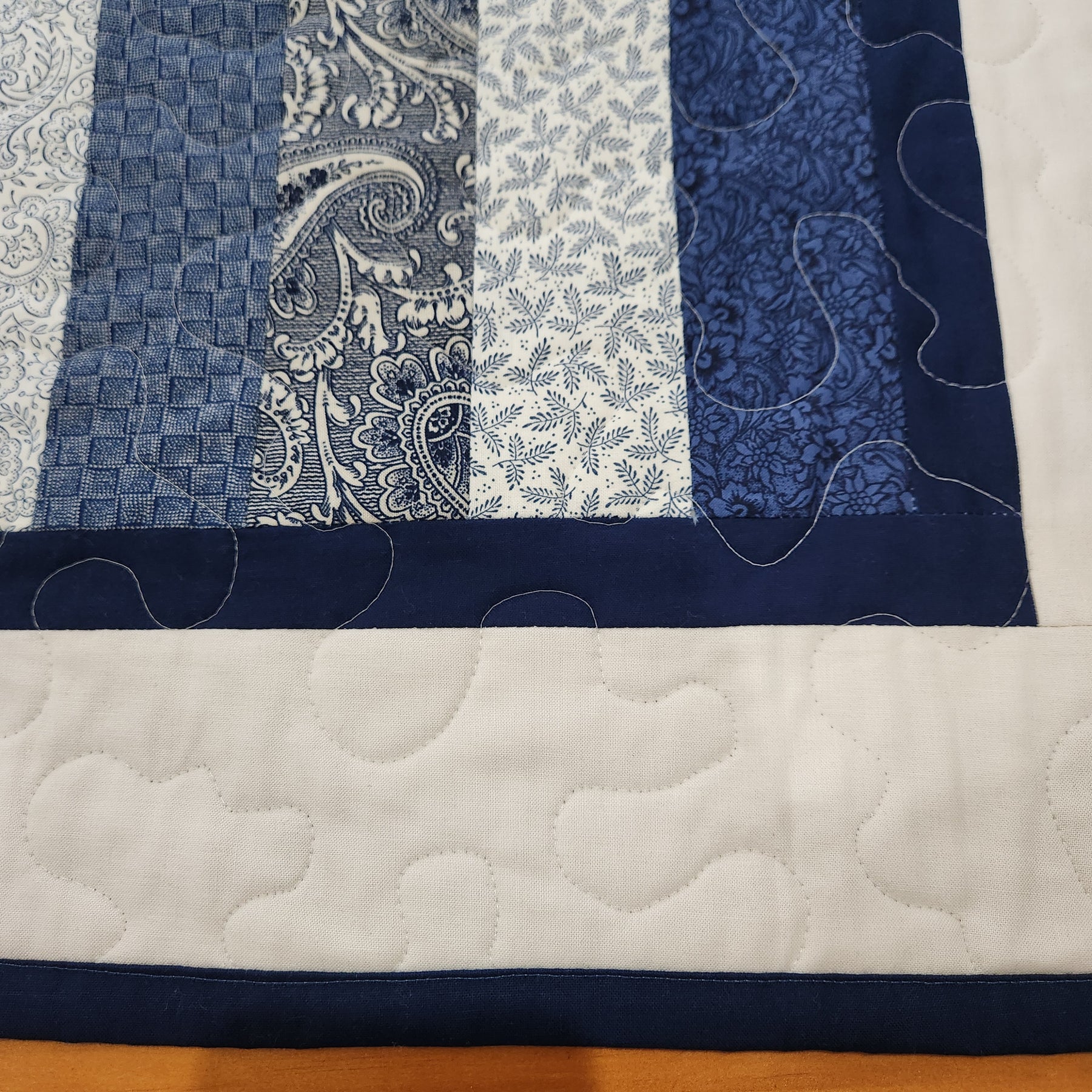 Blue Quilted Table Runner