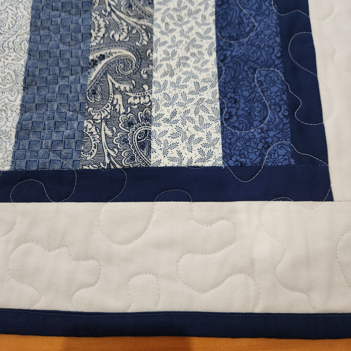 Blue Quilted Table Runner