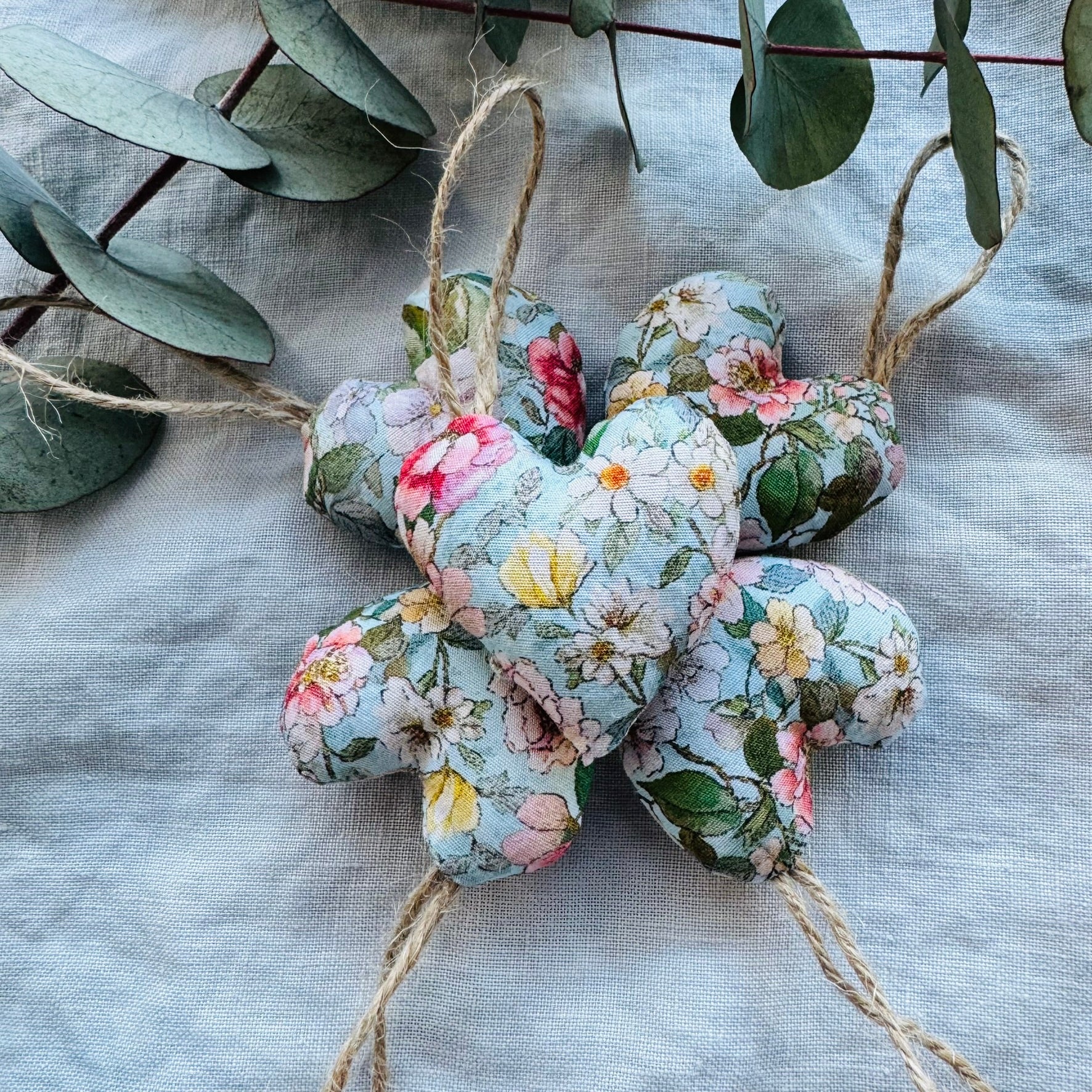 Romantic Hearts - handmade with wool filling
