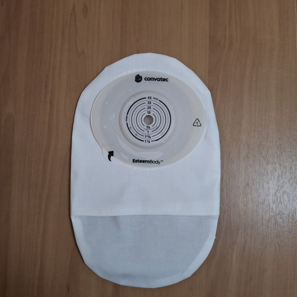 STOMA BAG COVER LARGE WHITE Suitable for Ileostomy, Colostomy, Urostomy