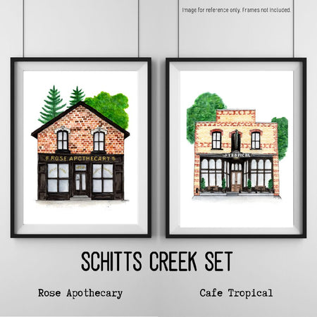 Watercolour Art Print set of 2 - The Screen Series - 'Schitt's Creek Set'
