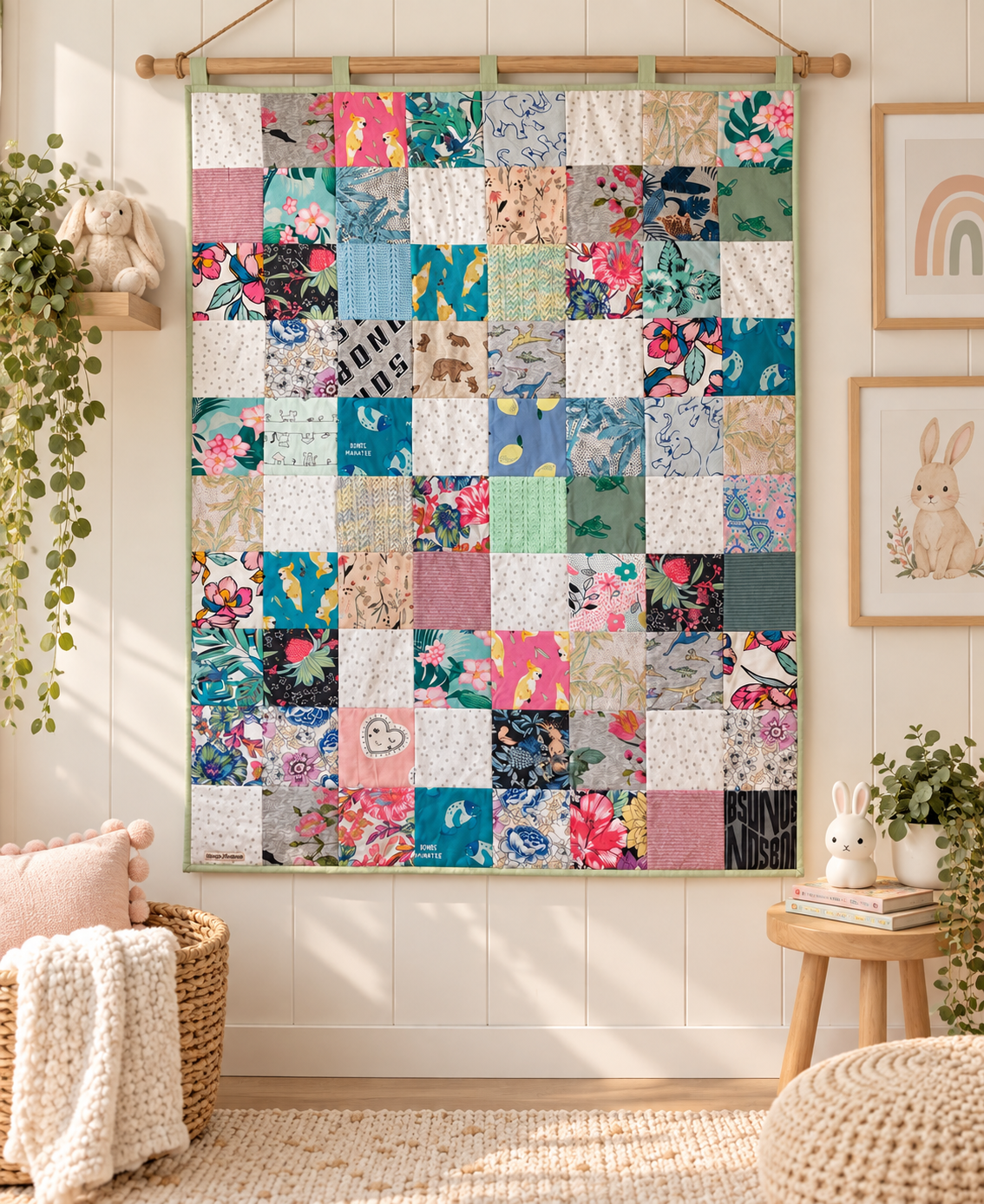 Custom Baby Clothes Memory Quilt – Personalised Keepsake Blanket