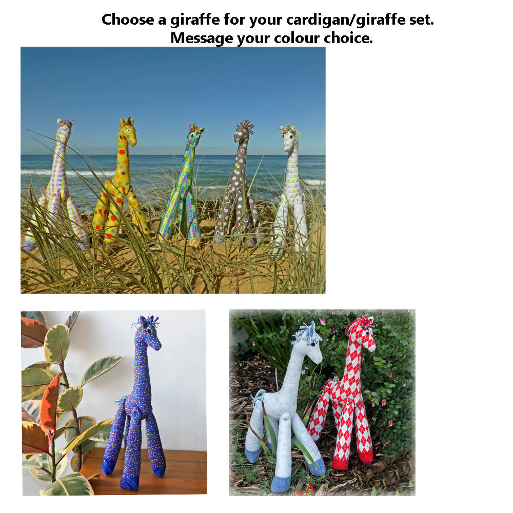 Cardigan size 2-3. Add a giraffe or ball