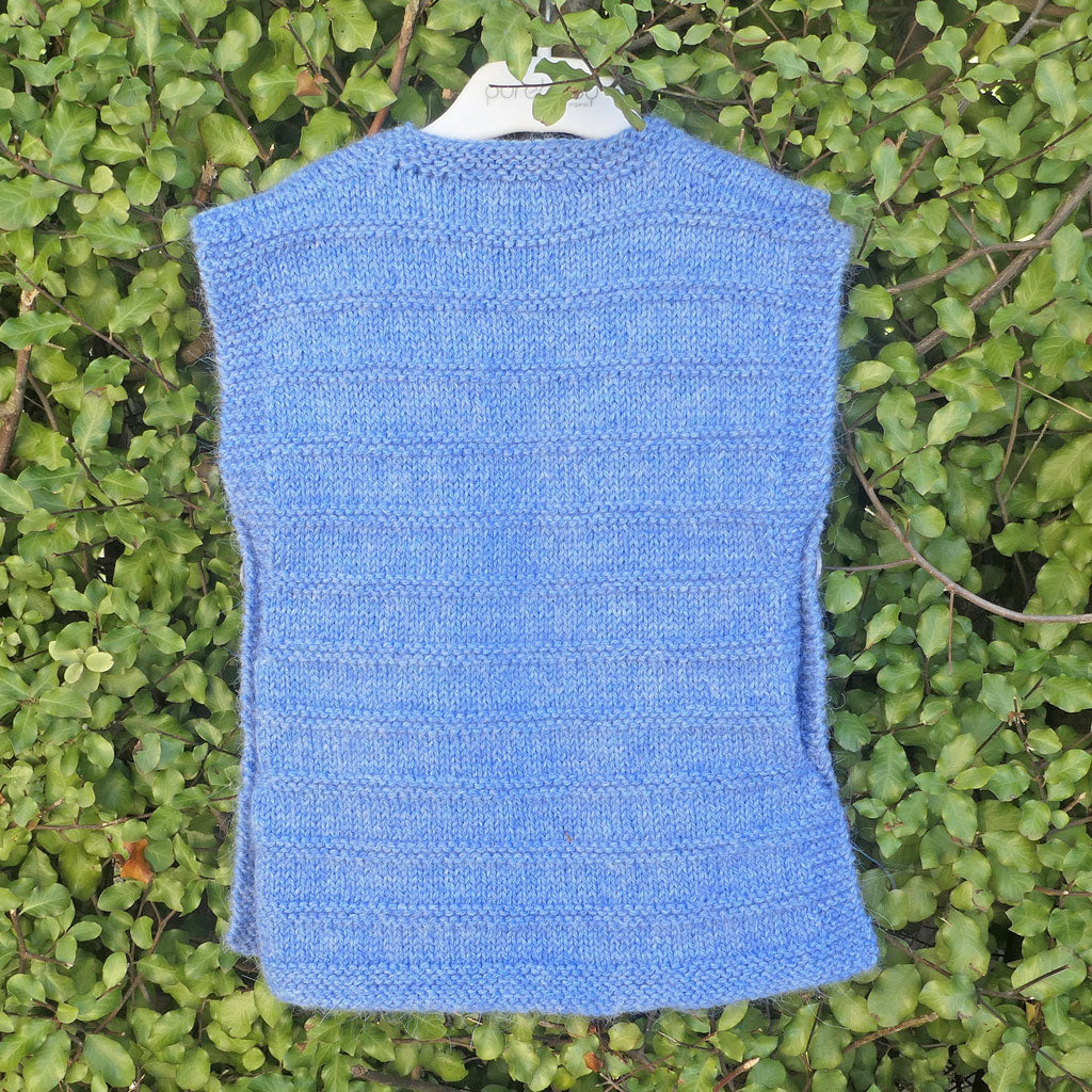 Tabard pullover vest in garter stitch size 3-4