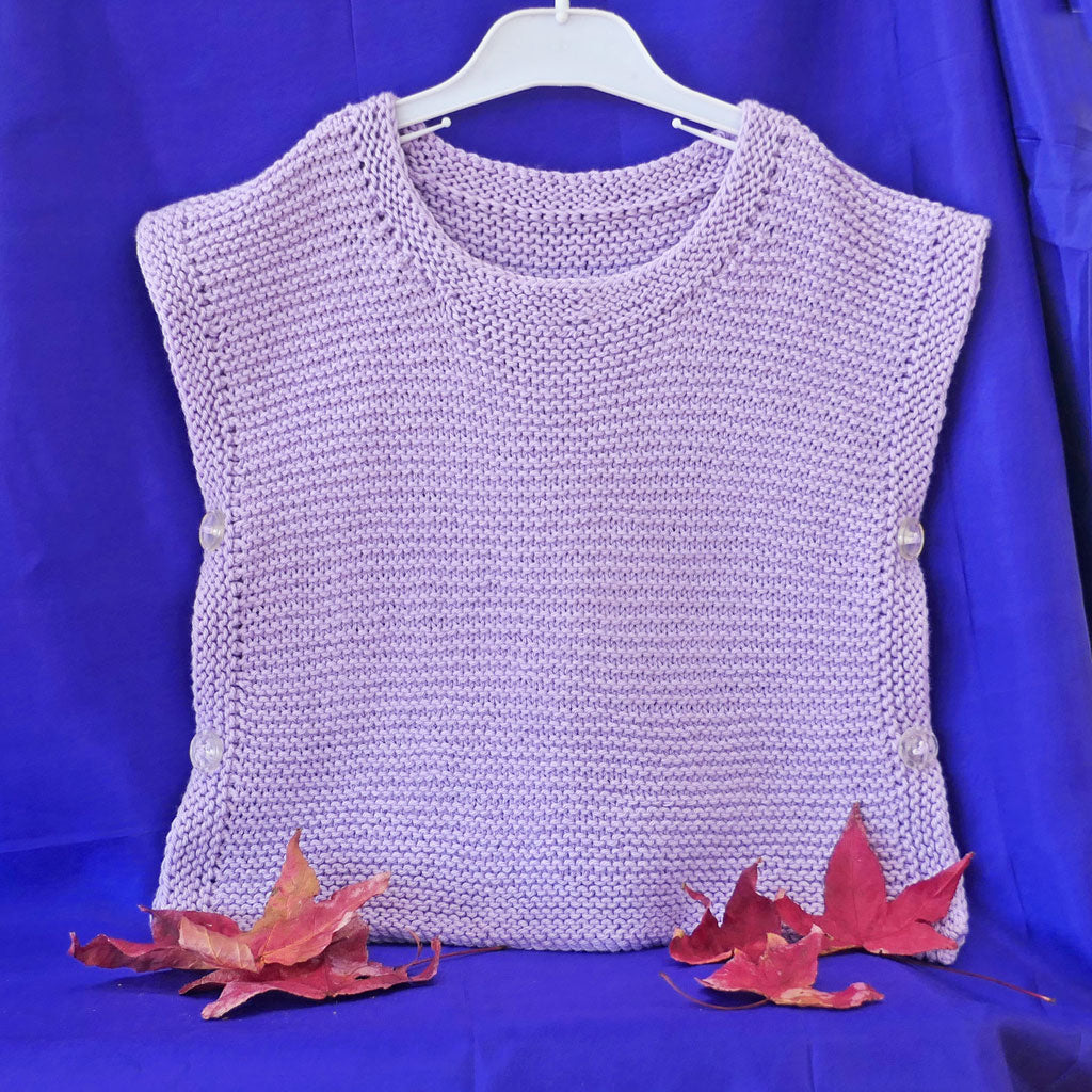 Tunic dress, tabard, pop-over vest. 100% cotton. Size 6-7 handmade